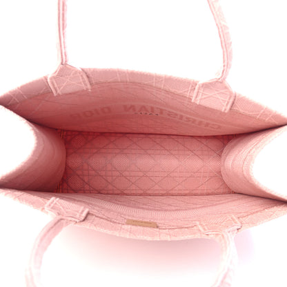 Christian Dior Canvas Embroidered Cannage Medium Book Tote Bois De Rose 4 of 4