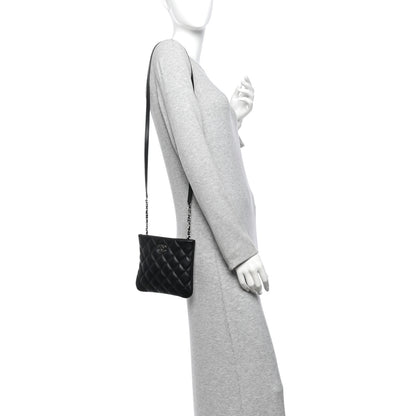 Chanel Lambskin Quilted Uniform Crossbody Bag Black 2 of 11