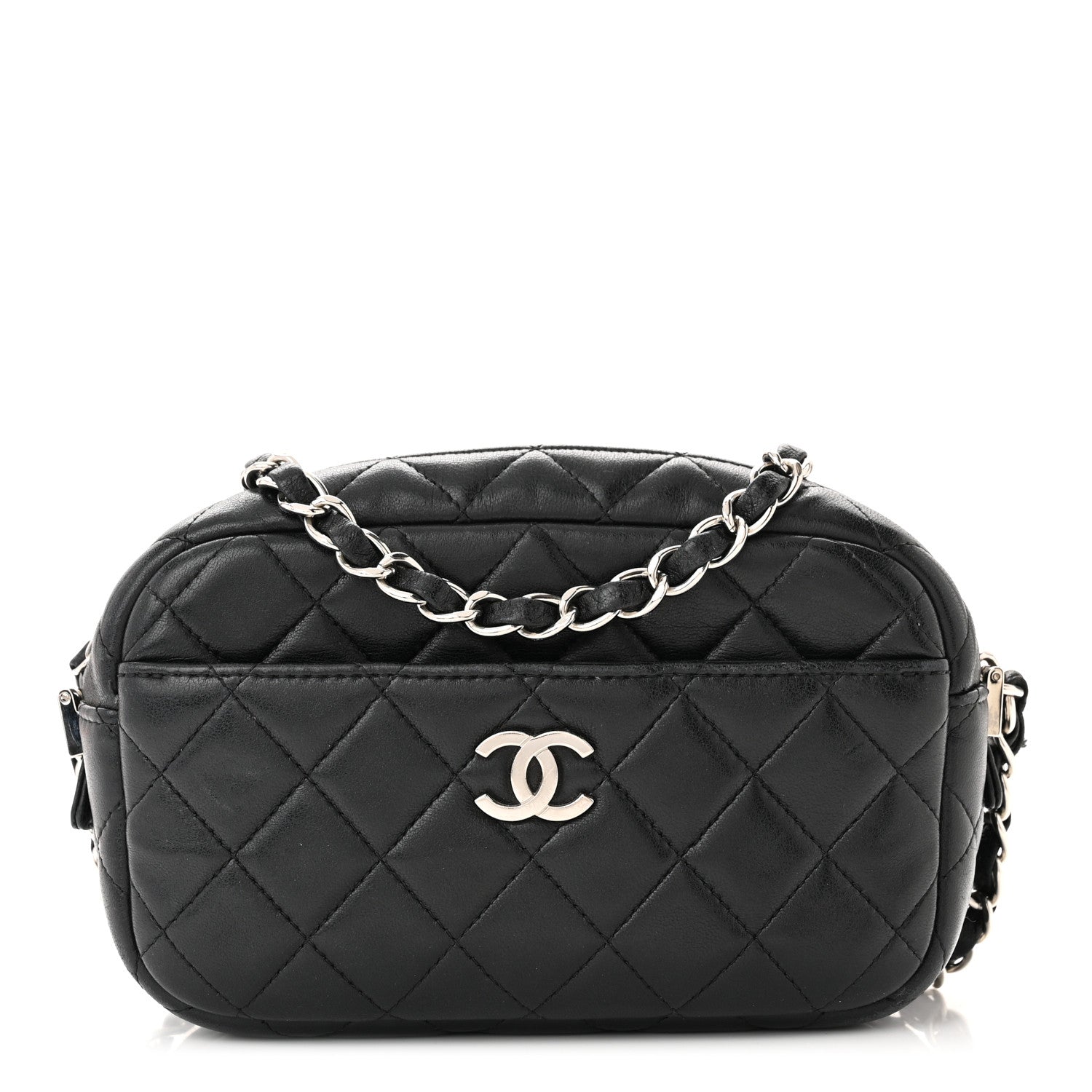 Chanel Lambskin Quilted Small Timeless Camera Case Black 1 of 14