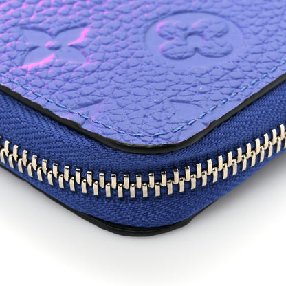 Louis Vuitton Taurillon Illusion Zippy Vertical Wallet Bleu Rose 12 of 13