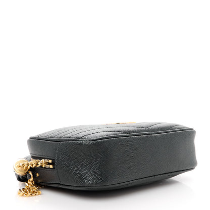 Saint Laurent Grain De Poudre Matelasse Monogram Mini Lou Camera Bag Black 4 of 10