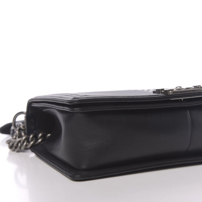 Chanel Lambskin Chevron Quilted New Medium Boy Flap Black 8 of 11