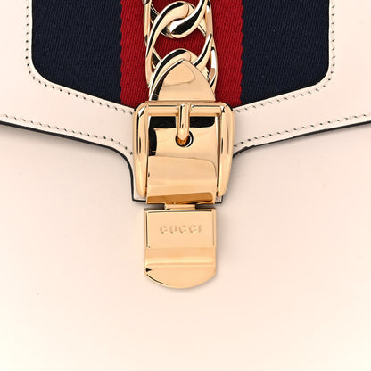 Gucci Calfskin Maxi Sylvie Top Handle Bag White 11 of 13