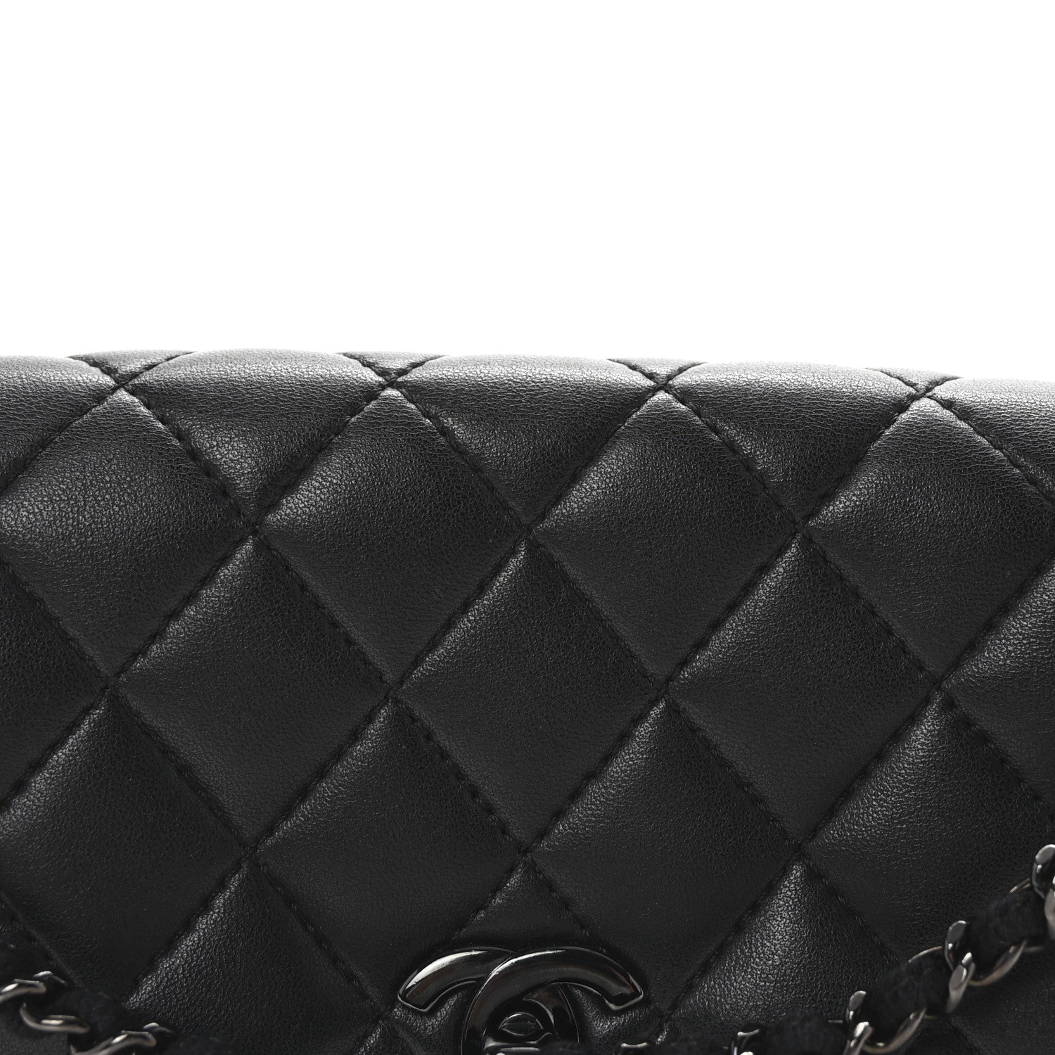 Chanel Lambskin Grosgrain Quilted Flap Black 8 of 10