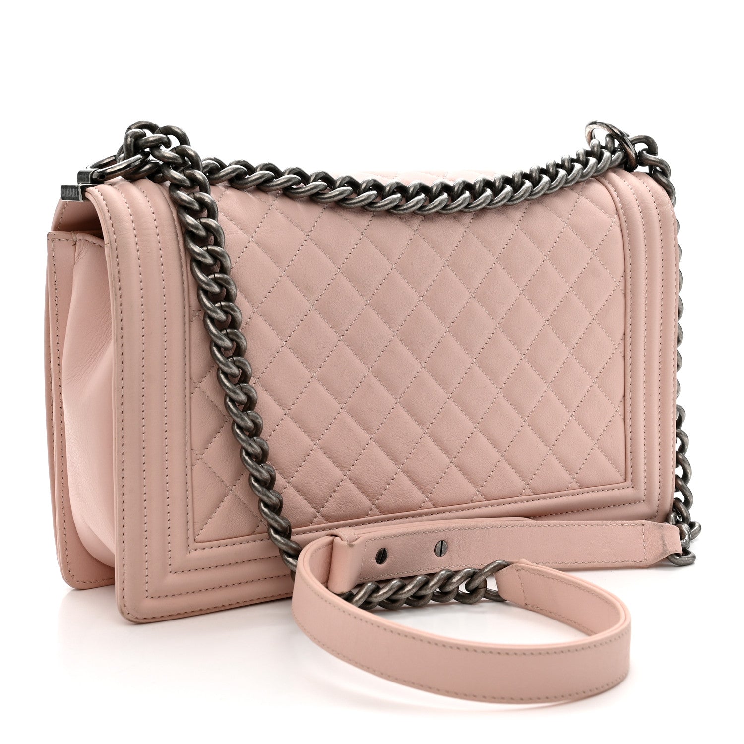Chanel Lambskin Quilted New Medium Boy Flap Light Pink 3 of 10