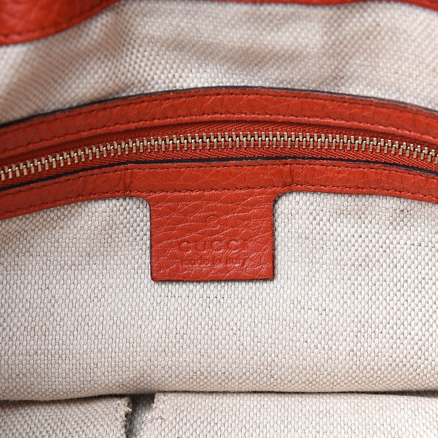 Gucci Pebbled Calfskin Medium Soho Chain Shoulder Bag Sun Orange 5 of 11
