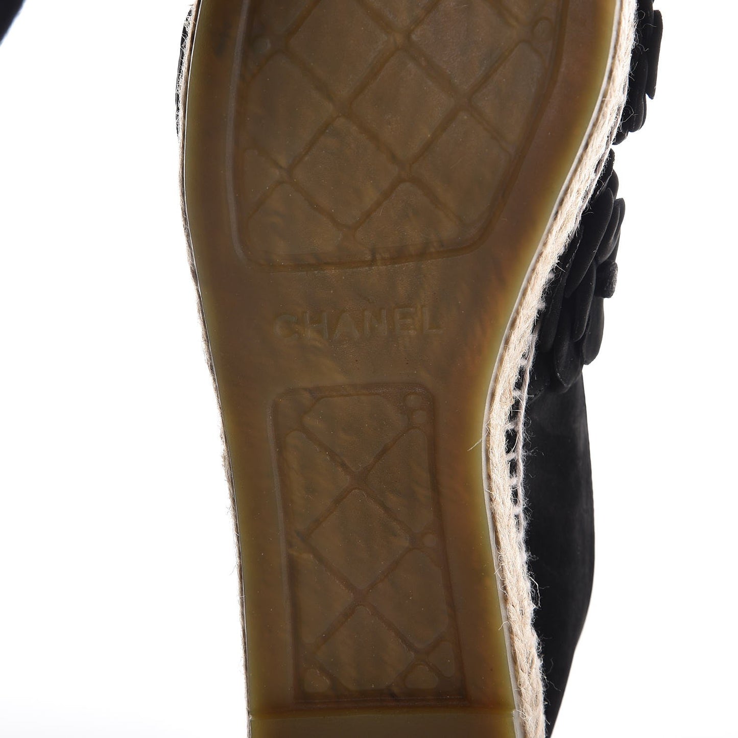 Suede Camellia CC Espadrilles 41 Black
