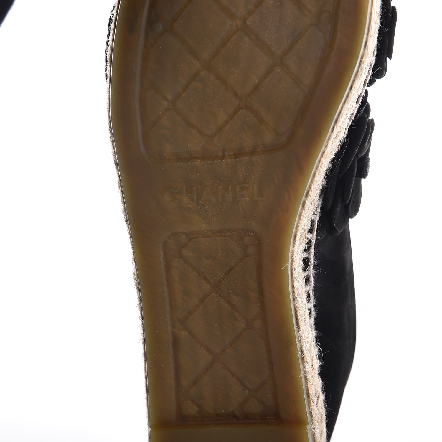 Chanel Suede Camellia CC Espadrilles 41 Black 6 of 9