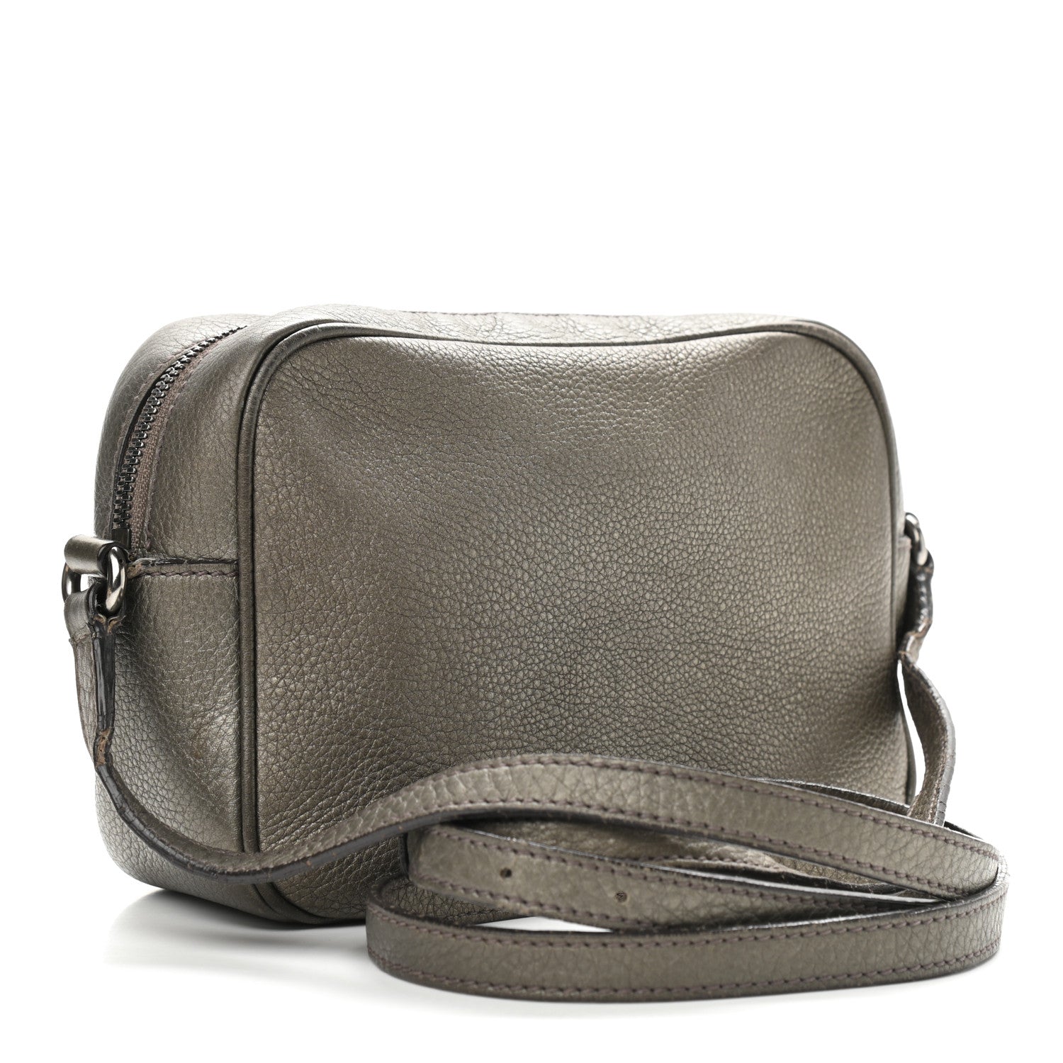 Gucci Metallic Pebbled Calfskin Small Soho Disco Bag Sasso 3 of 20