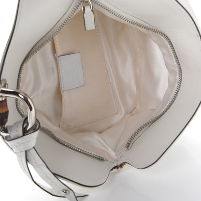 Gucci Calfskin Bamboo Croisette Clutch White 5 of 17