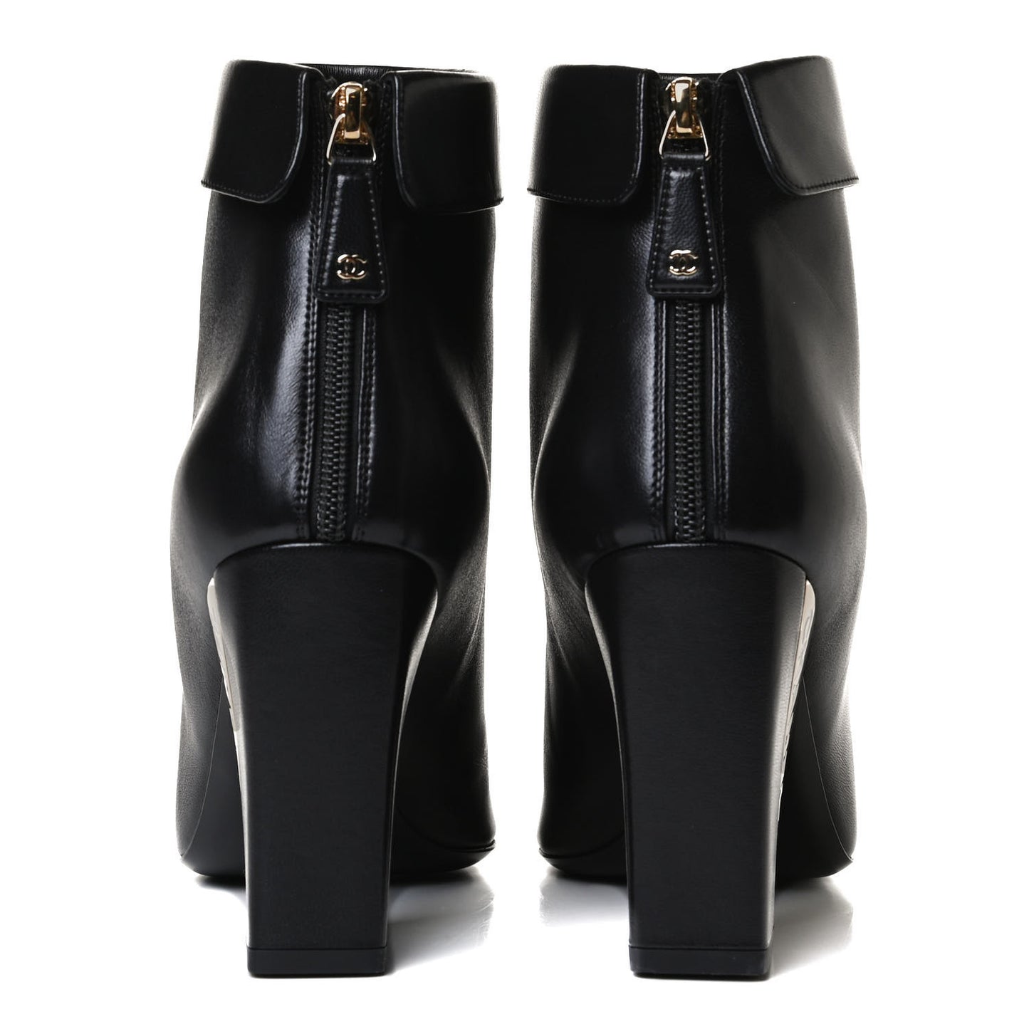 Lambskin Grosgrain Triangle & Collar 90 Ankle Boots 39.5 Black