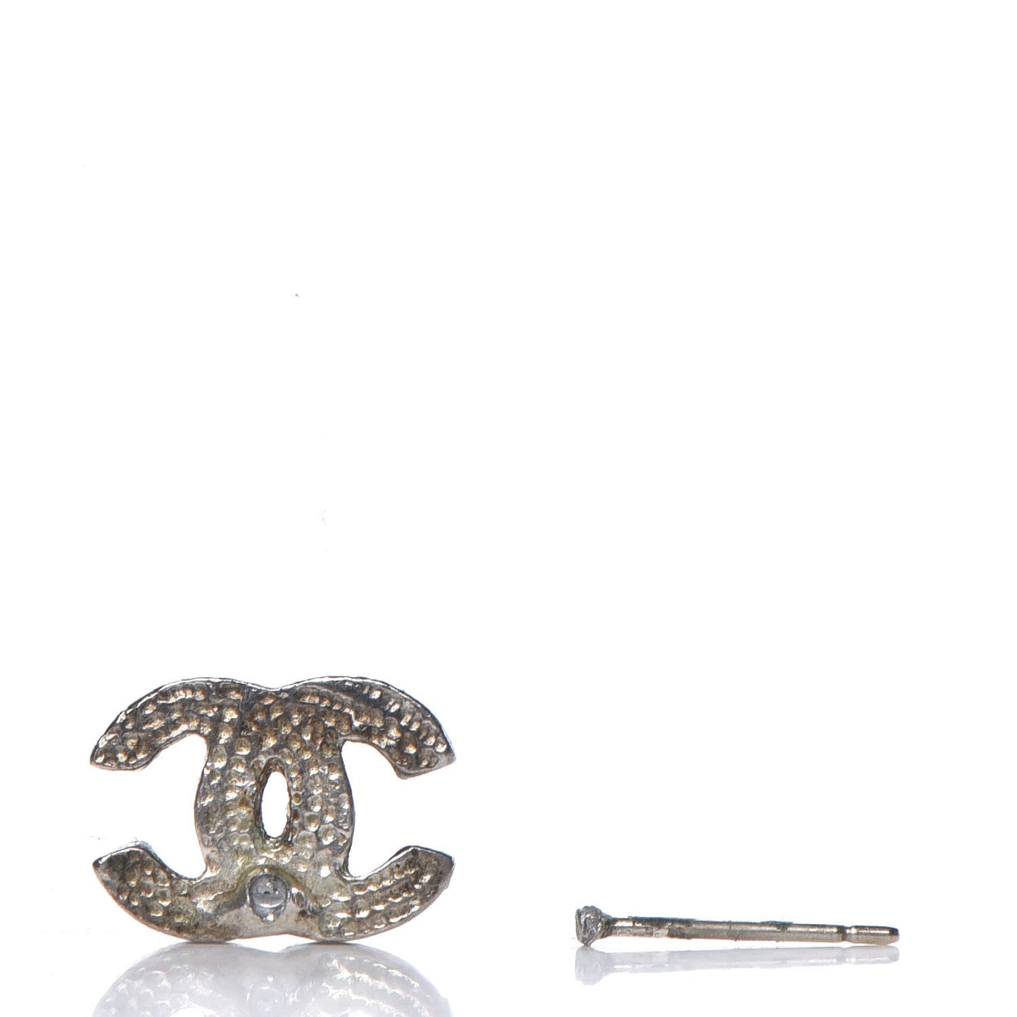 Crystal CC Earrings Silver