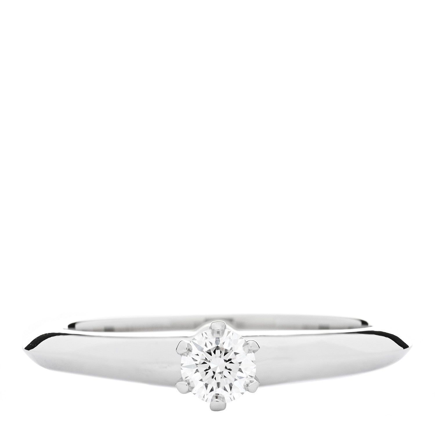 Tiffany Platinum Diamond .19ct Solitaire Engagement Ring 49 5 1 of 7