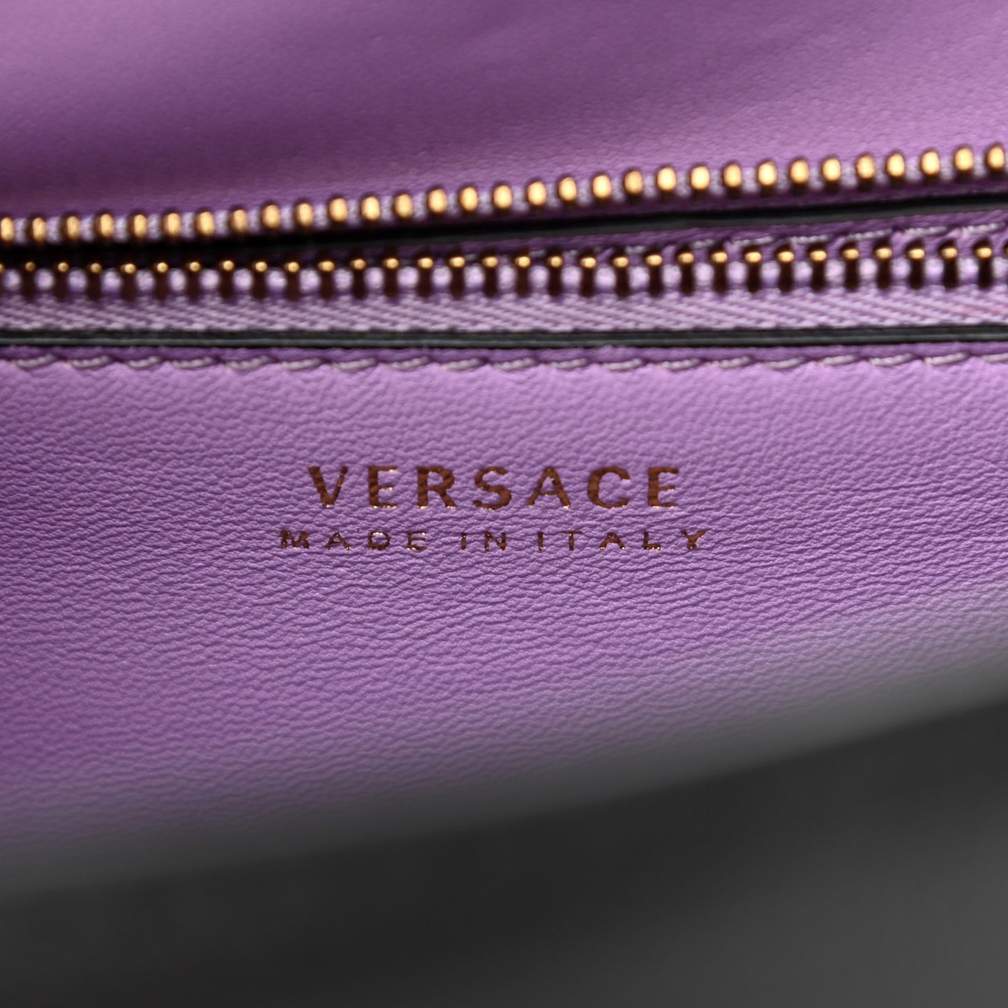 Calfskin Medium La Medusa Top Handle Handbag Black Lilac