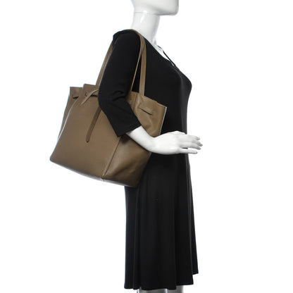 Celine Soft Grained Calfskin Small Belt Cabas Phantom Taupe 2 of 18