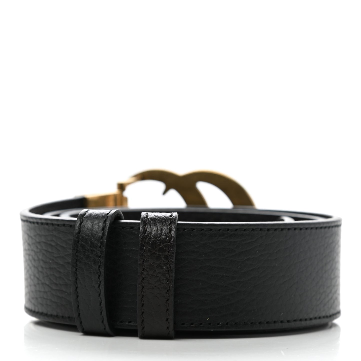 Calfskin Double G Reversible Belt 80 32 Black Cocoa