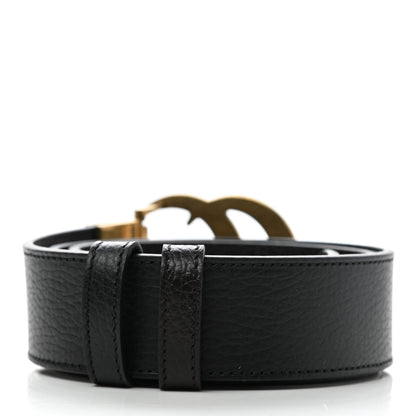 Gucci Calfskin Double G Reversible Belt 80 32 Black Cocoa 2 of 7