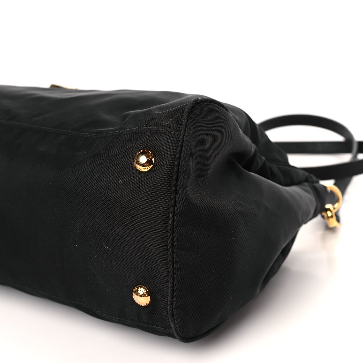Prada Tessuto Nylon Saffiano Shopping Tote Black 8 of 9