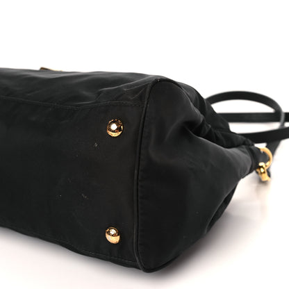 Prada Tessuto Nylon Saffiano Shopping Tote Black 8 of 9
