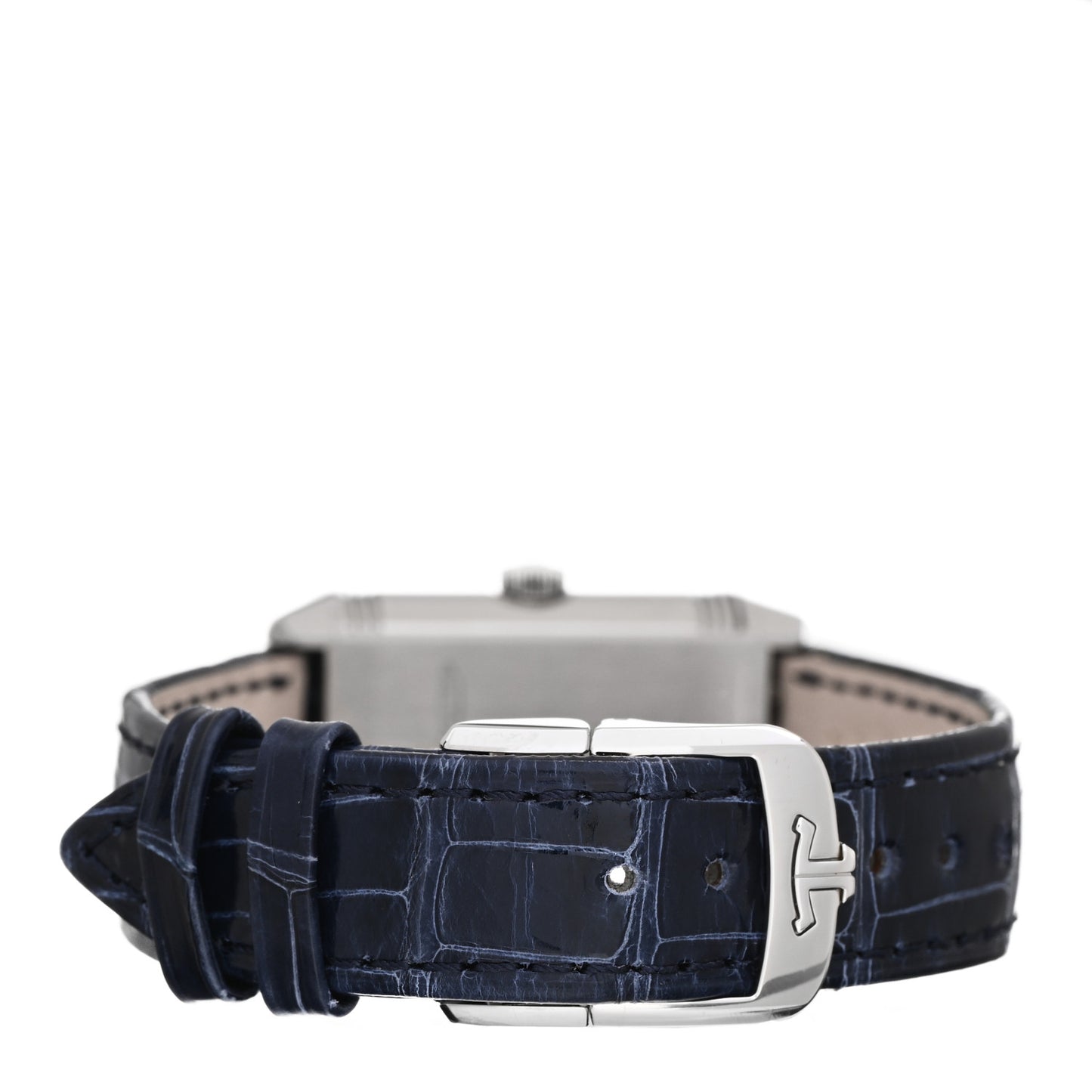 Stainless Steel Alligator Diamond 21mm Reverso Classic Duetto Manual Winding Watch Q2668432