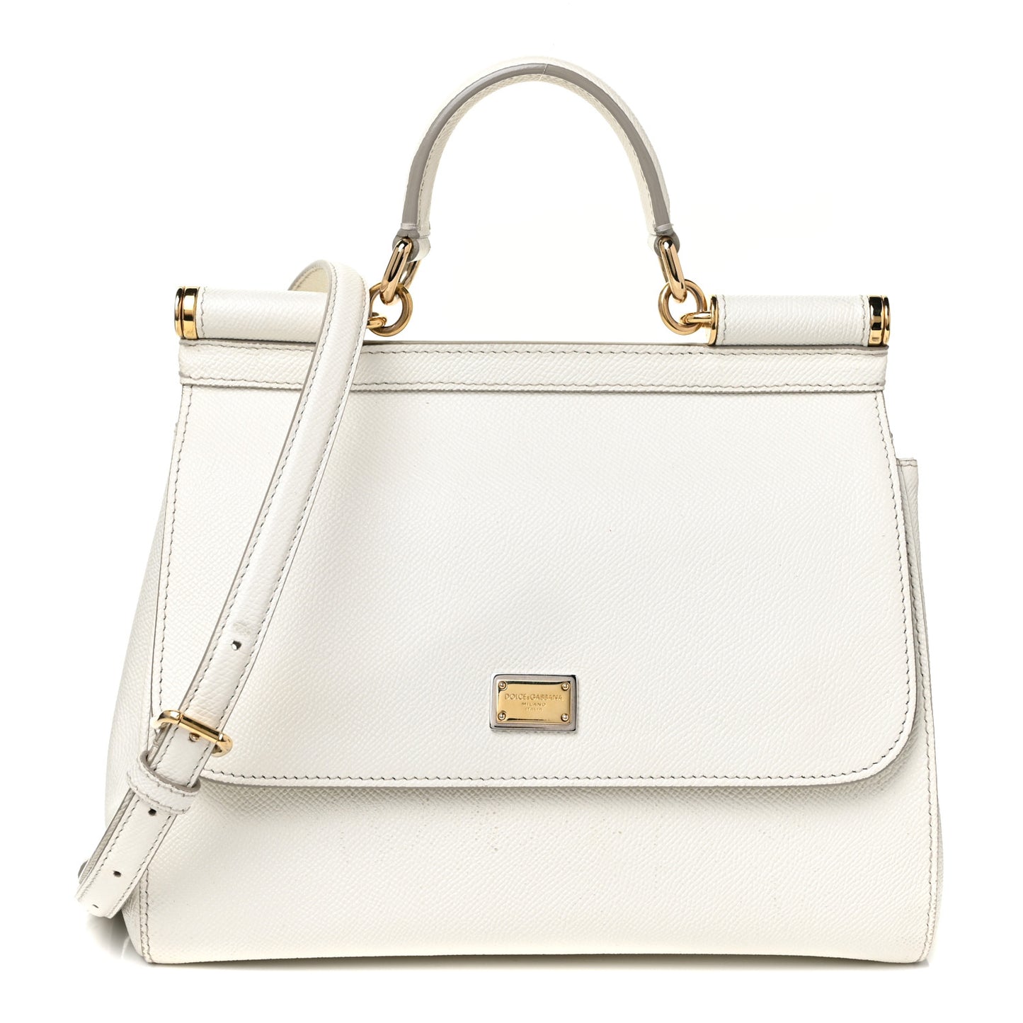 Dauphine Medium Miss Sicily Satchel White
