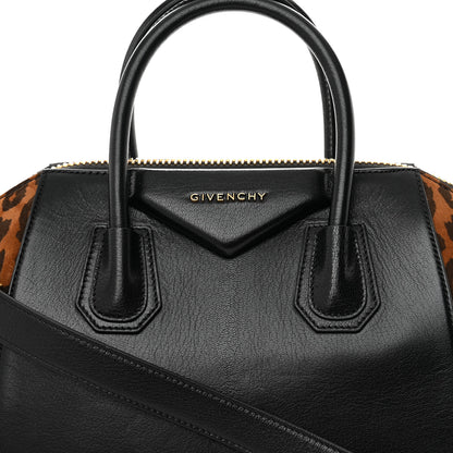 Givenchy Calfskin Suede Leopard Print Small Antigona Black 8 of 10