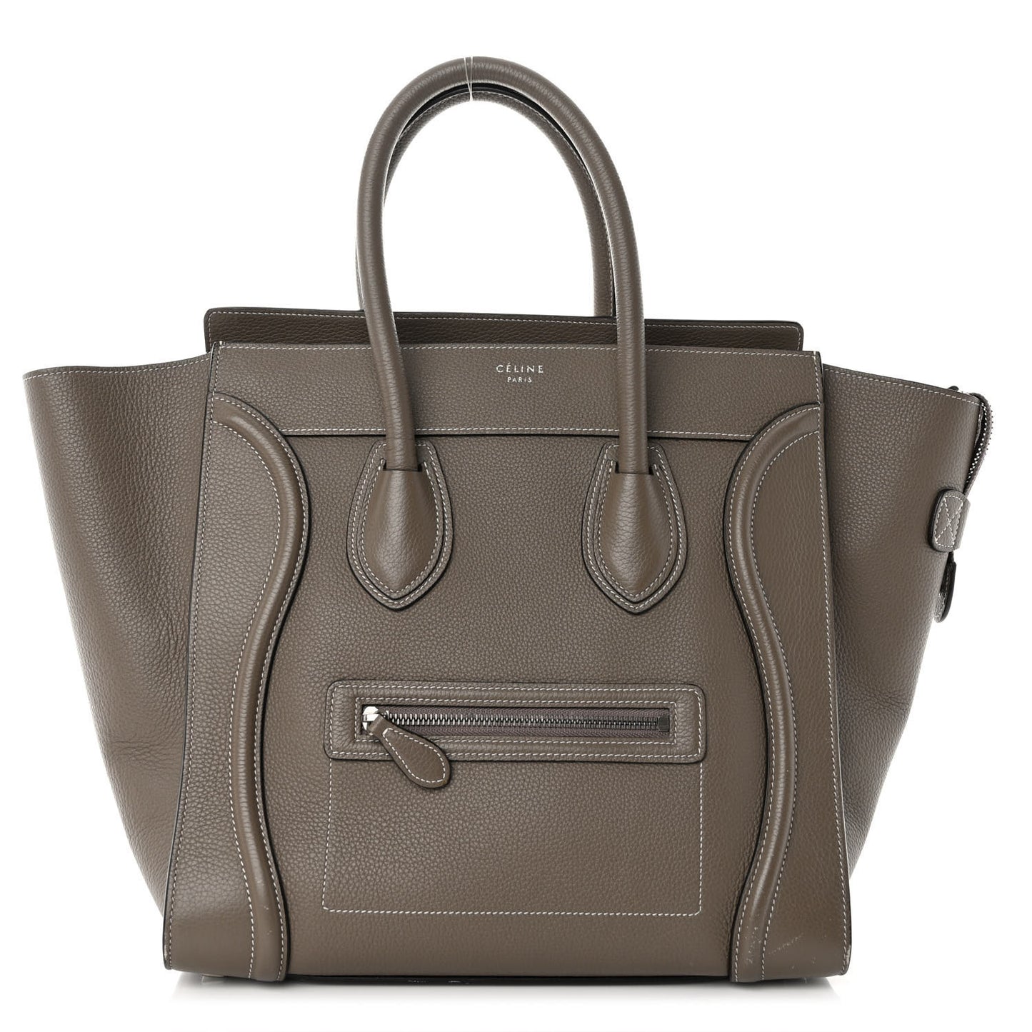 Drummed Calfskin Mini Luggage Souris