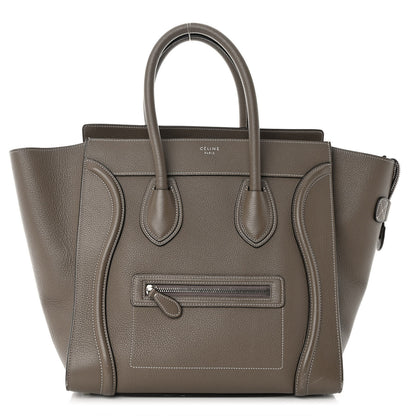 Celine Drummed Calfskin Mini Luggage Souris 1 of 9