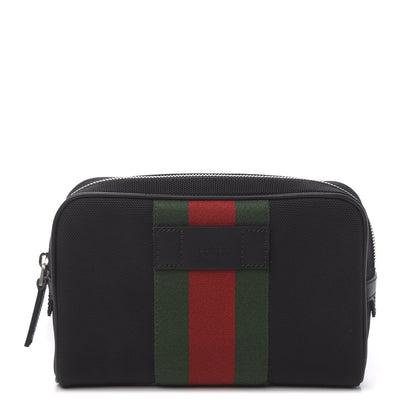 Gucci Canvas Web Slim Belt Bag Black 1 of 11