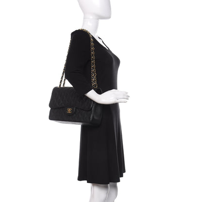 Chanel Caviar Quilted Jumbo Double Flap Black 2 of 12