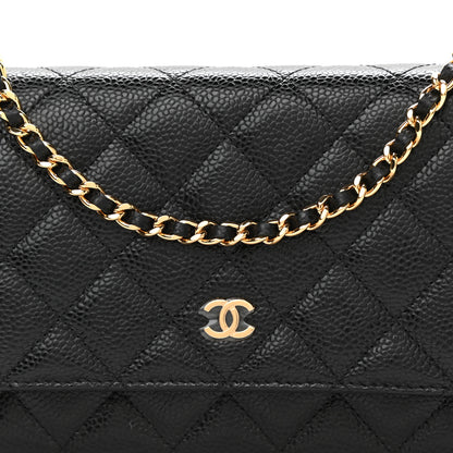 Chanel Caviar Quilted Wallet On Chain WOC Black 9 of 11