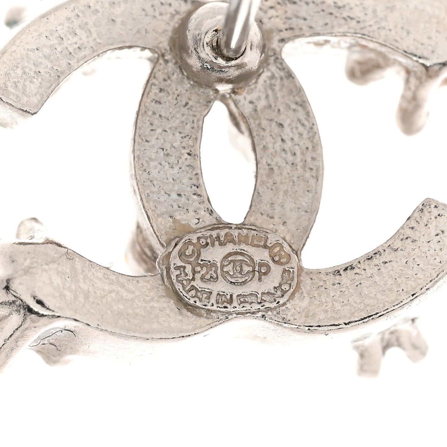 Crystal CC Star Earrings Silver