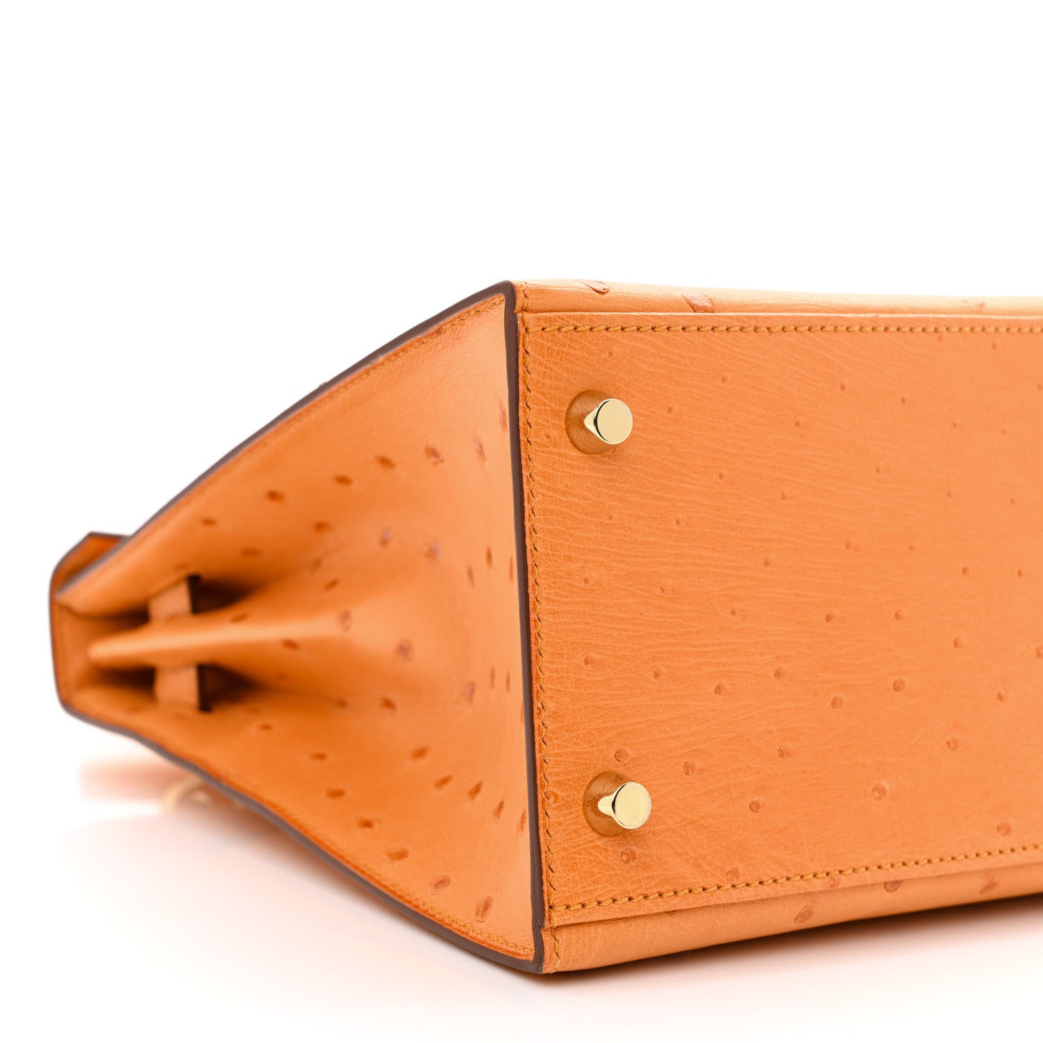 Hermes Ostrich Kelly Sellier 28 Abricot 9 of 11