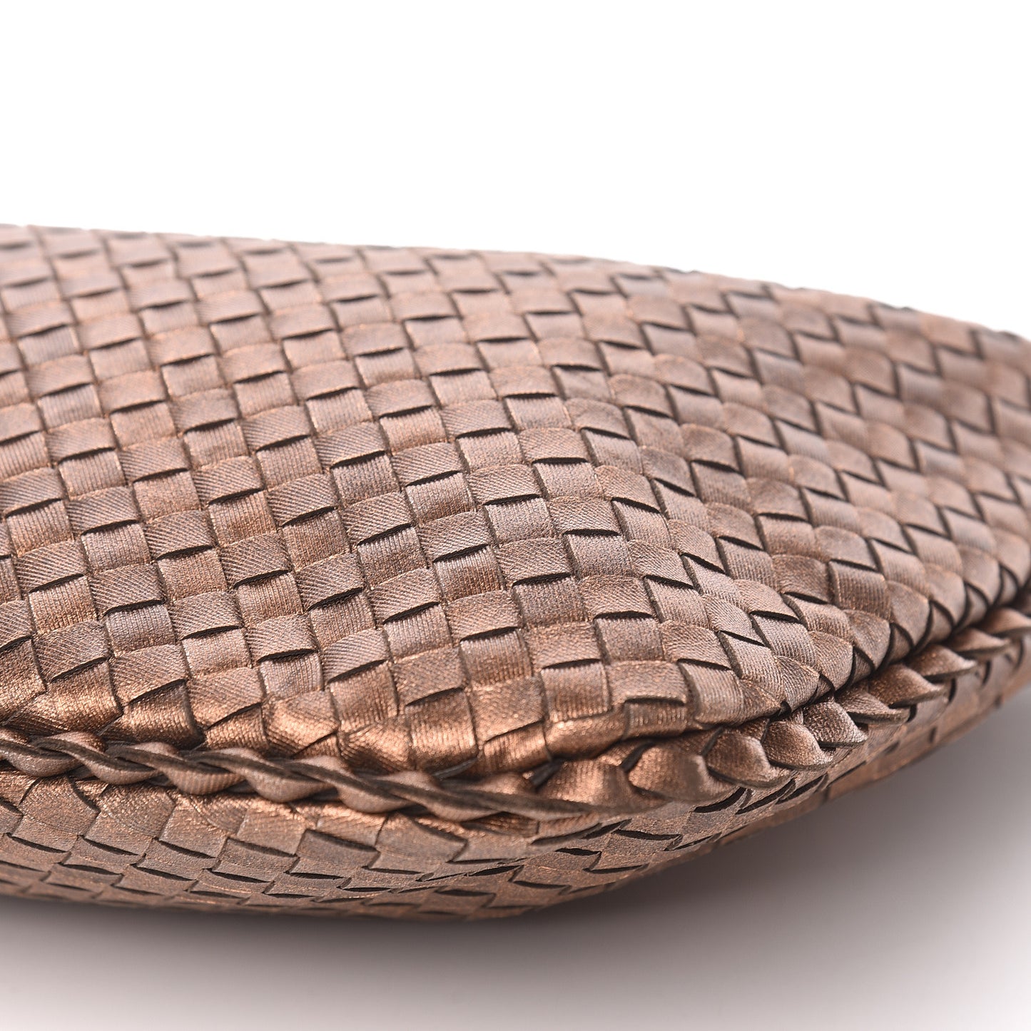 Metallic Nappa Intrecciato Medium Veneta Hobo Copper