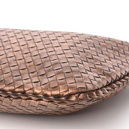 Bottega Veneta Metallic Nappa Intrecciato Medium Veneta Hobo Copper 10 of 11
