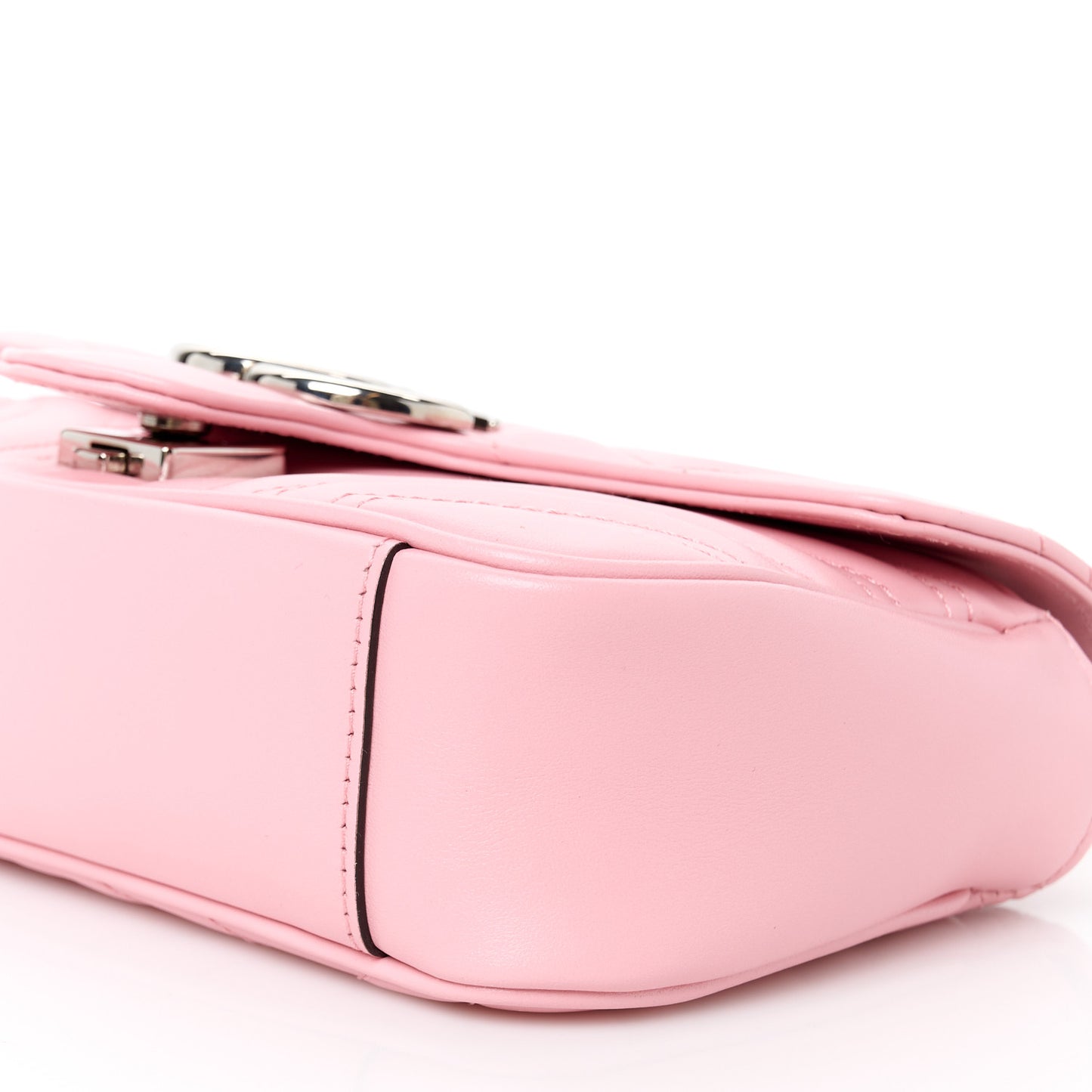 Calfskin Matelasse Mini GG Marmont Shoulder Bag Perfect Pink