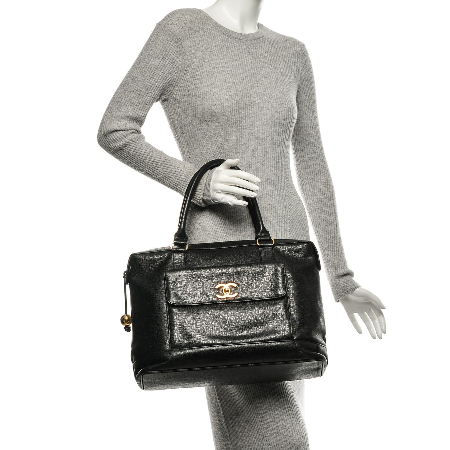 Caviar Shopper Tote Black
