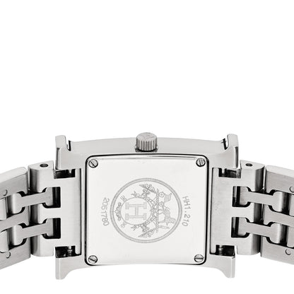 Hermes Stainless Steel Diamond Mother of Pearl 21mm Heure H Hour Quartz Watch 4 of 4
