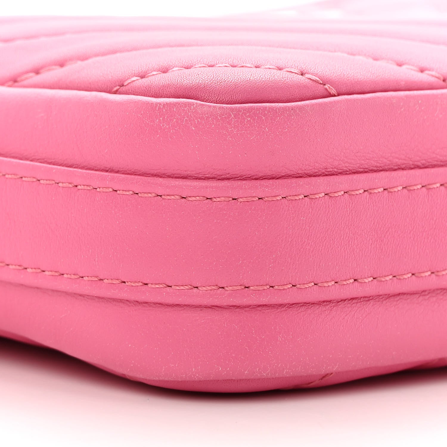 Chanel Lambskin Chevron Quilted Small Promenade Camera Case Pink 9 of 16