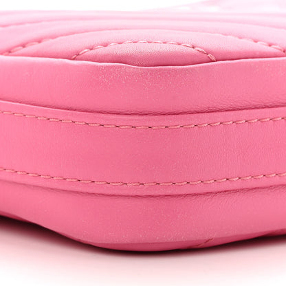 Chanel Lambskin Chevron Quilted Small Promenade Camera Case Pink 9 of 16