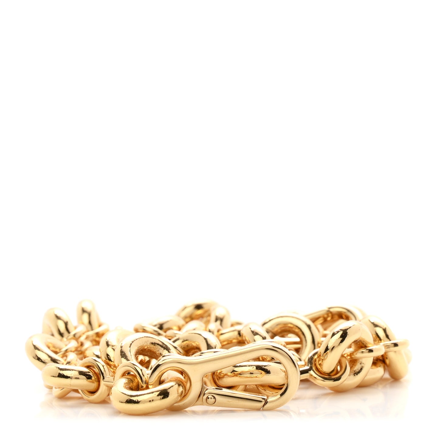Brass Donut Chain Shoulder Strap Gold