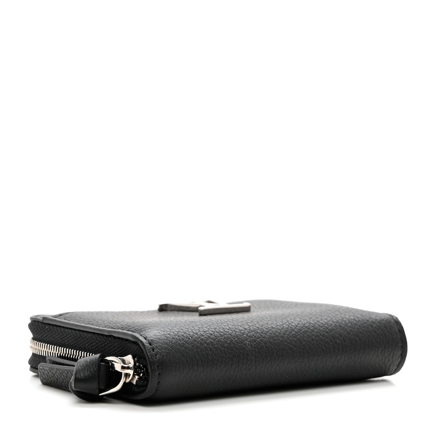 Louis Vuitton Calfskin Lockme Zippy Coin Purse Black 5 of 8