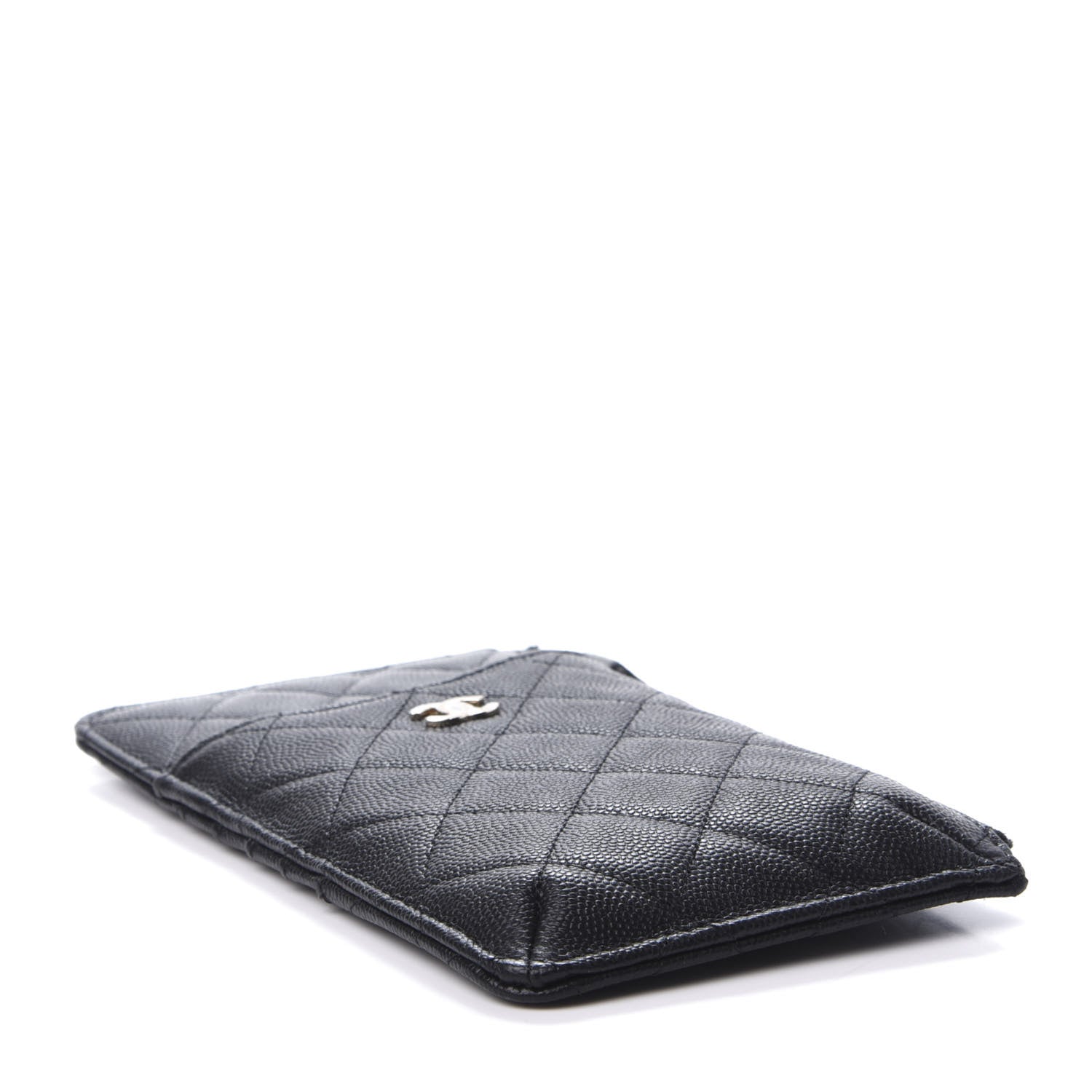Chanel Caviar Quilted Classic Flat Wallet Pouch Black 4 of 8