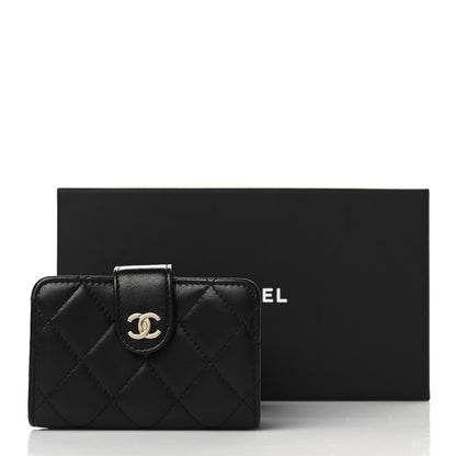 Chanel Lambskin Quilted Gusseted Card Holder Black 8 of 8