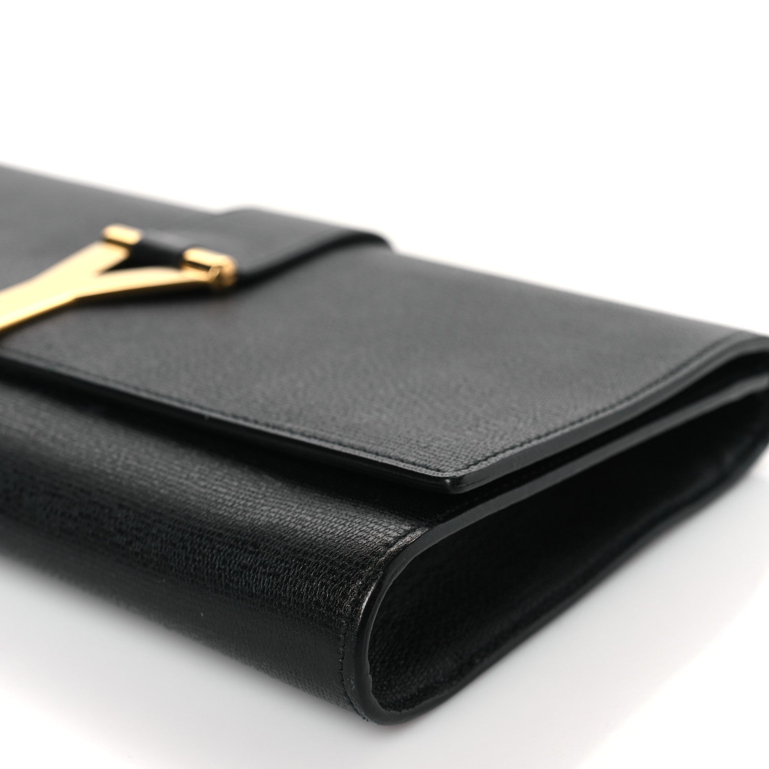 Saint Laurent Textured Calfskin Classic Y Ligne Clutch Black 7 of 8