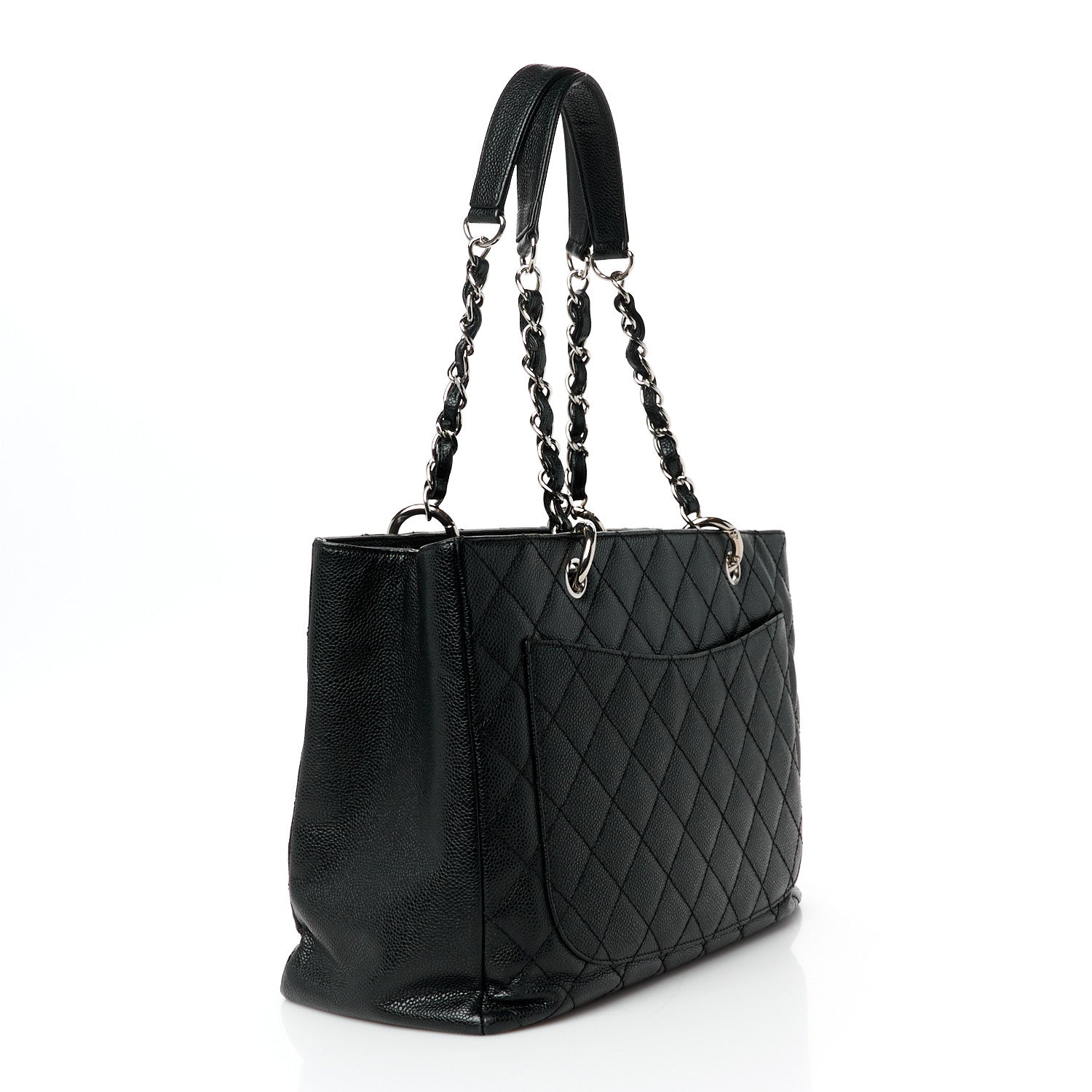 Chanel Caviar Quilted Grand Shopping Tote GST Black 3 of 11