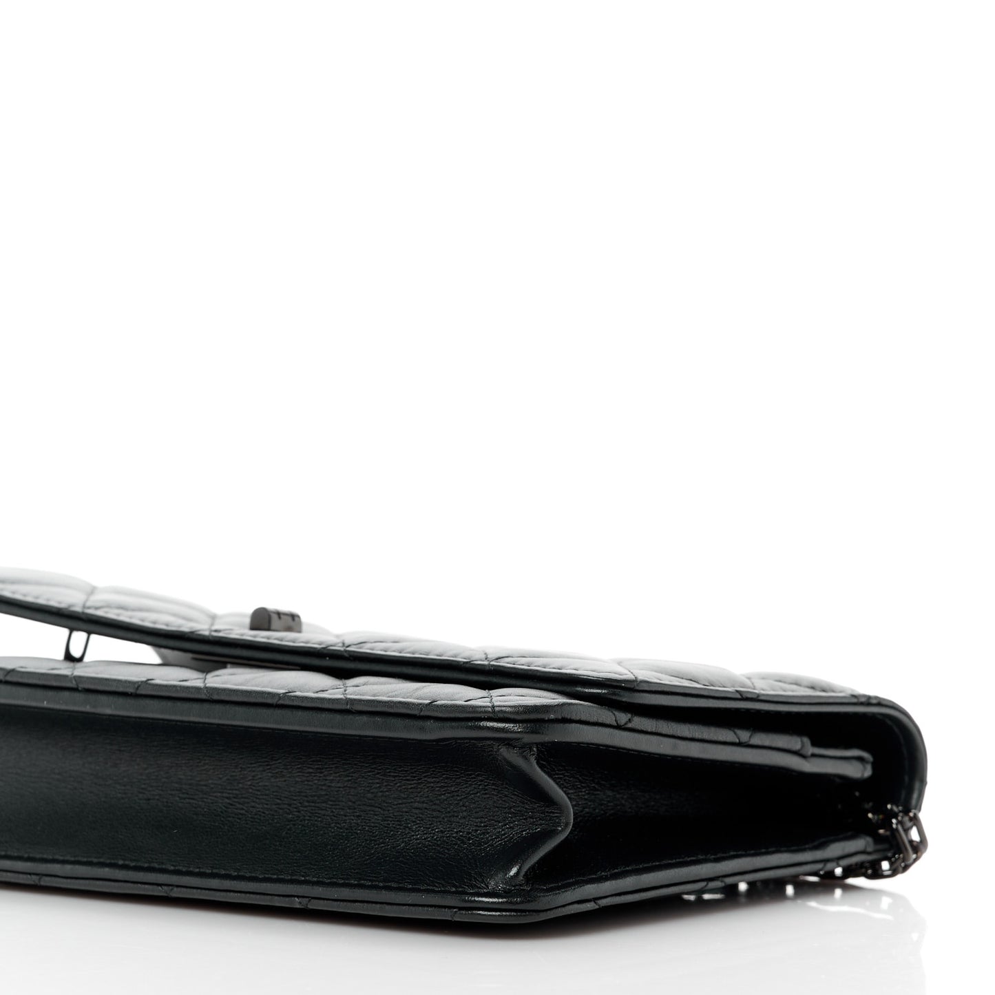 Aged Calfskin Quilted Reissue Wallet On Chain WOC So Black