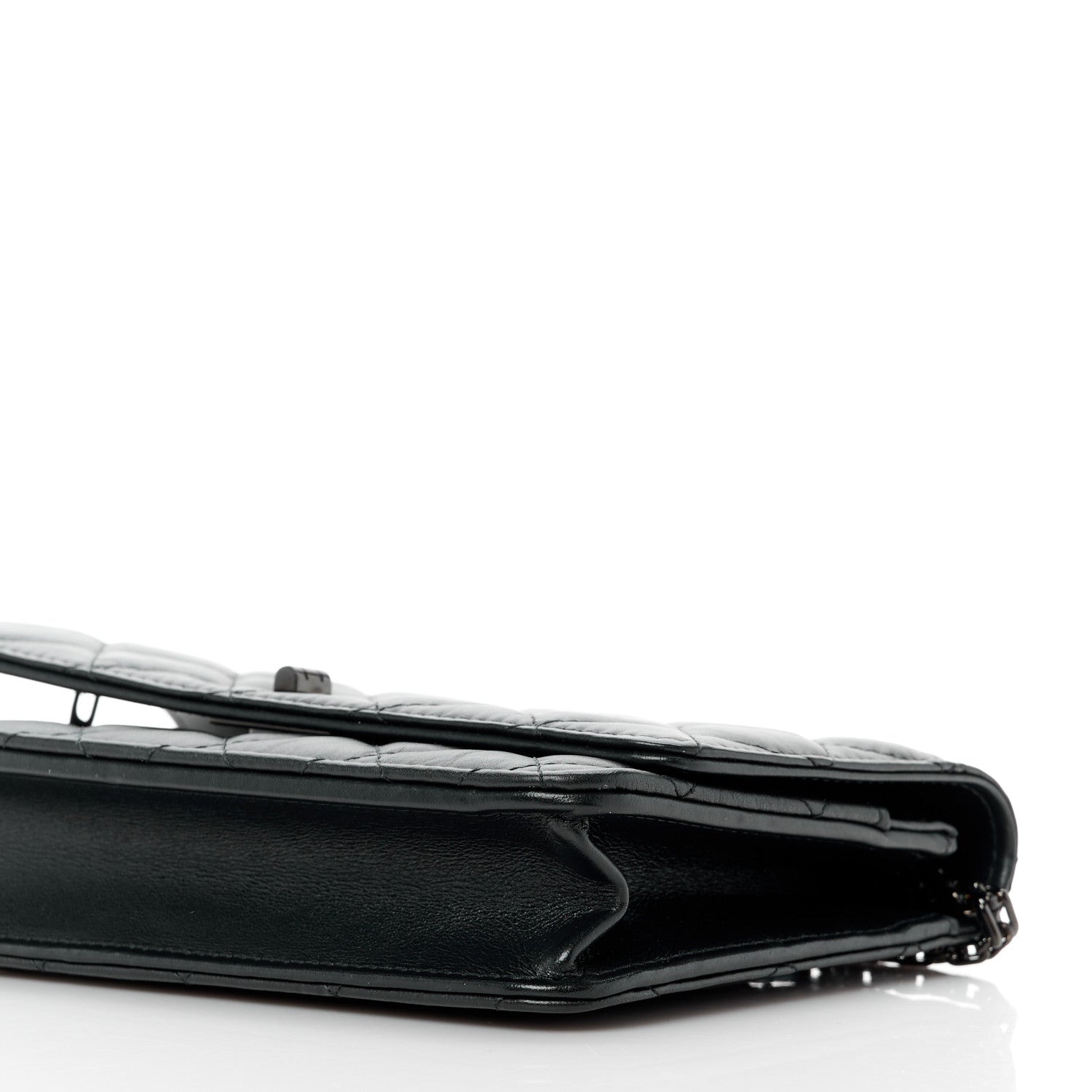 Chanel Aged Calfskin Quilted Reissue Wallet On Chain WOC So Black 11 of 13