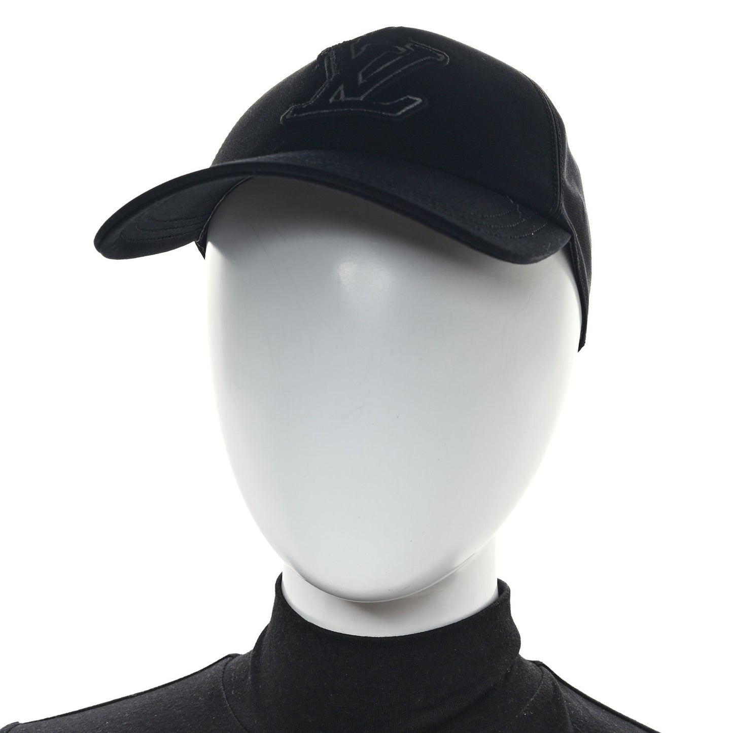 Cotton LV Signature Cap M Black