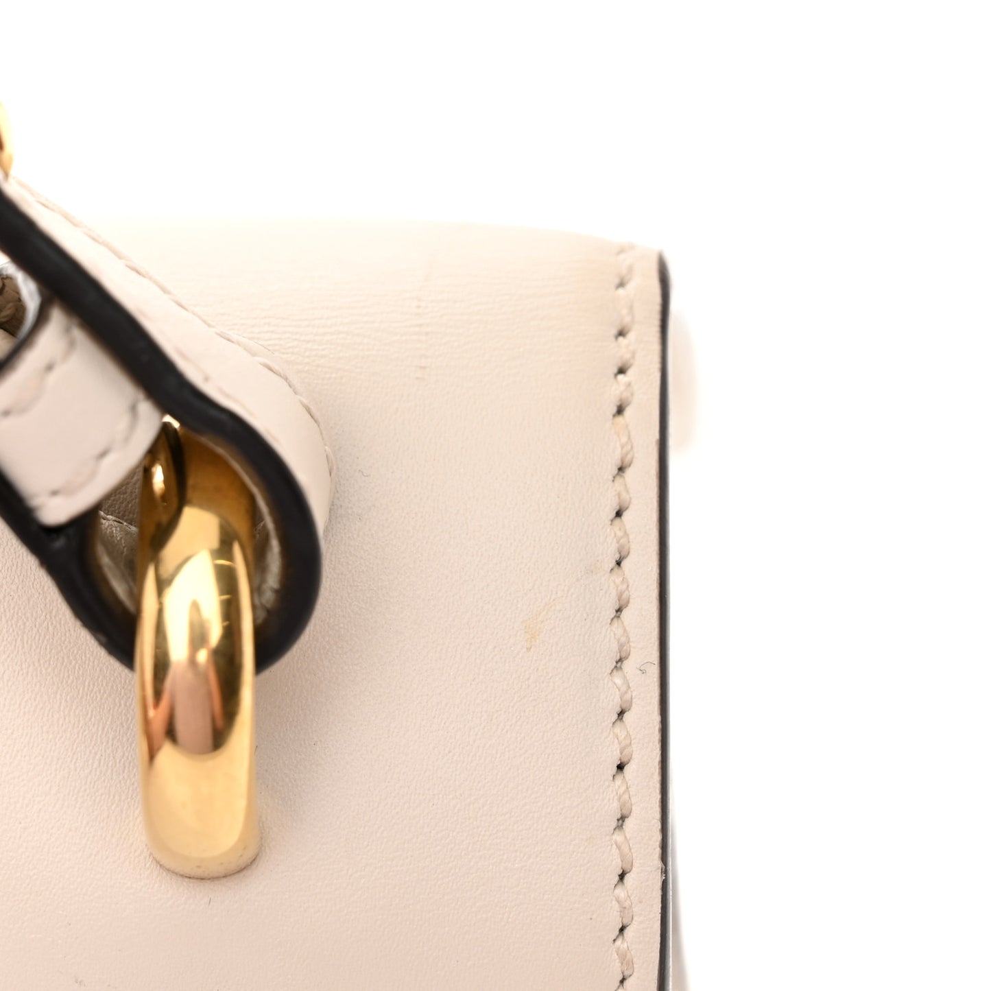 Calfskin Small Sylvie Shoulder Bag Off White